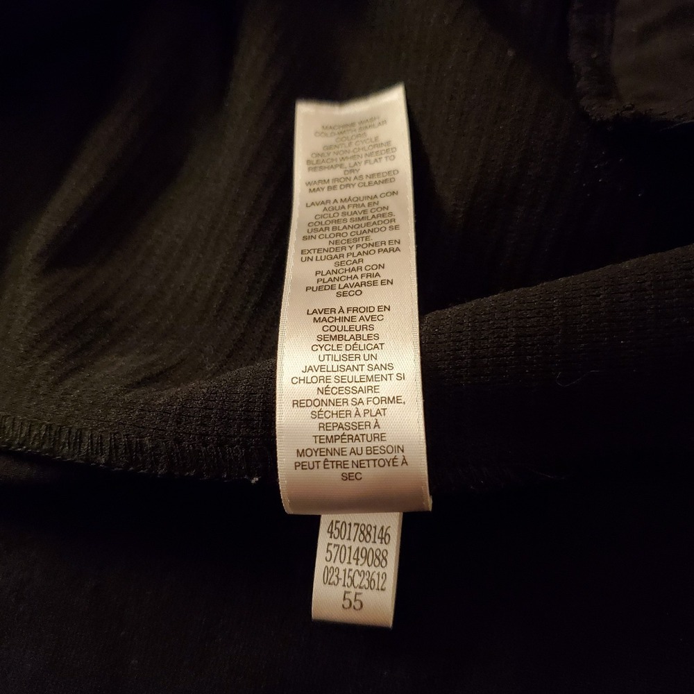 Chico's sz 2 Black open front Utility Jacket Gold Zippers‎ Elevated Basic Office - Picture 12 of 13